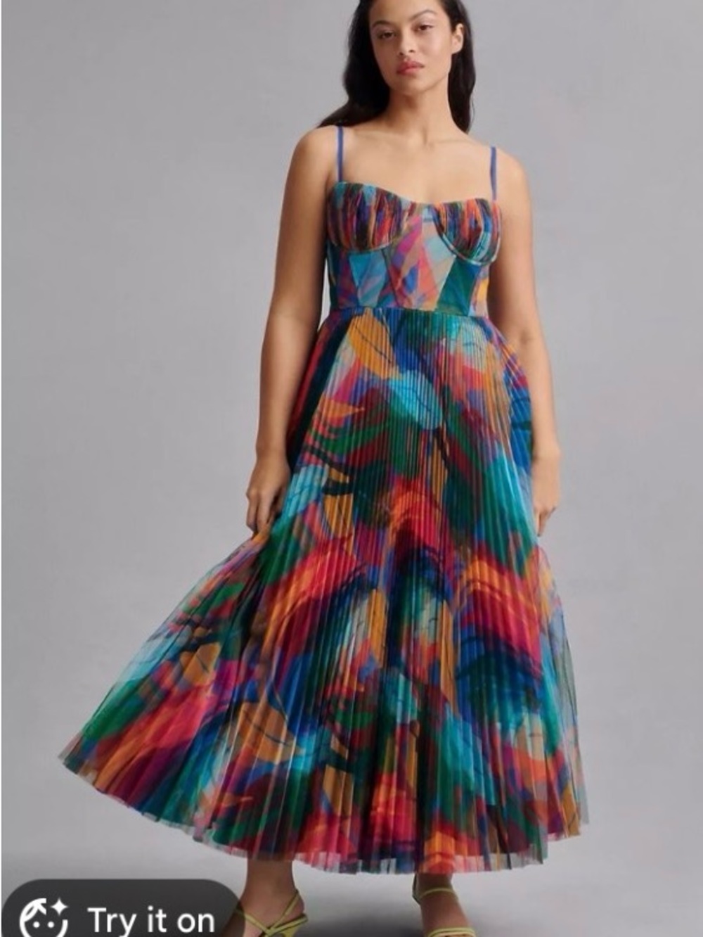 Hutch Amara Sweetheart Pleated Midi Dress